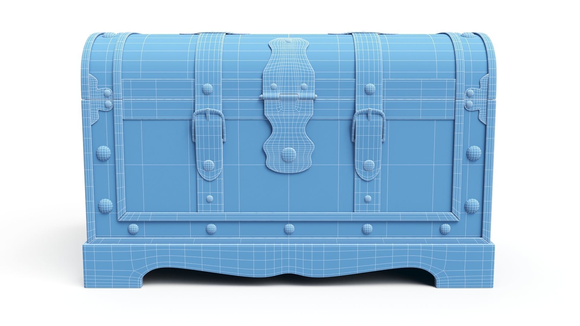 Old Chest 07 Low-poly 3D model_9