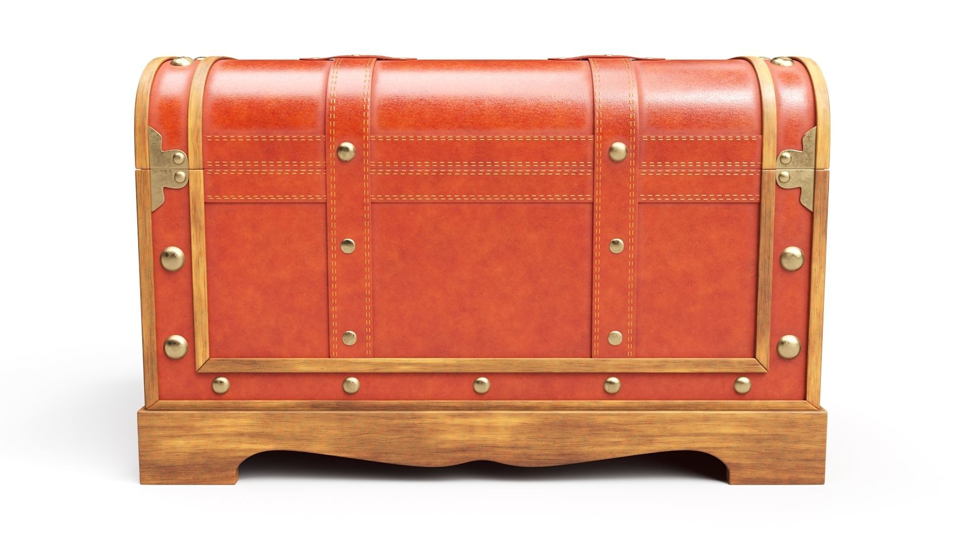 Old Chest 07 Low-poly 3D model_4