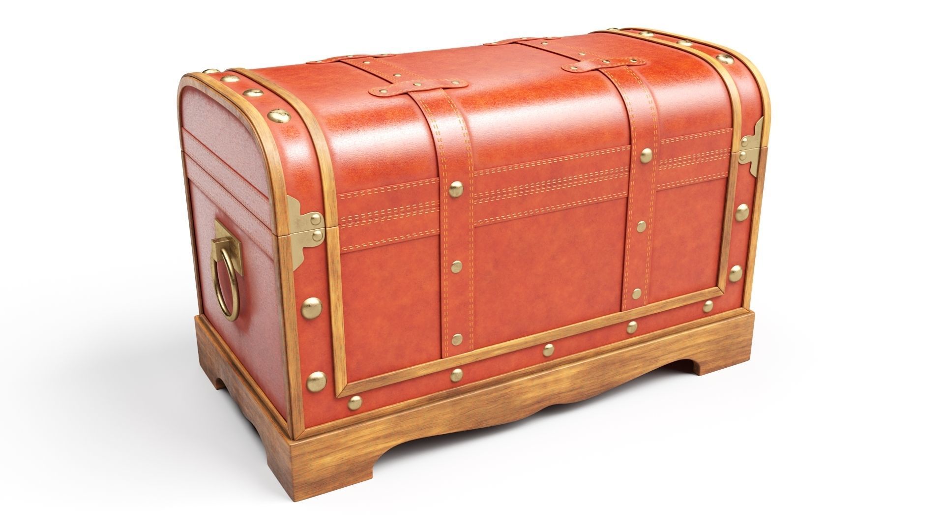 Old Chest 07 Low-poly 3D model_1