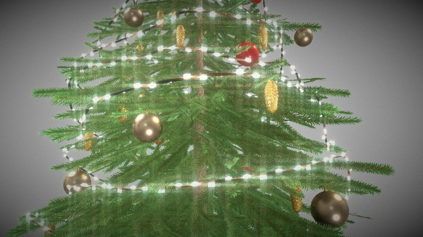 Indoor Christmas Tree 2m Low-poly 3D model_8
