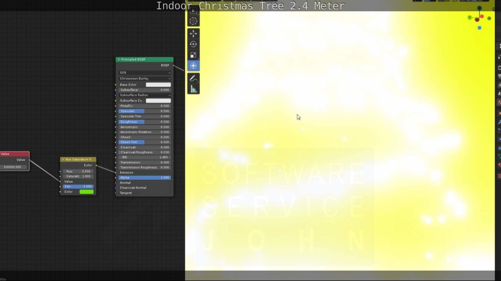 Indoor Christmas Tree 2m Low-poly 3D model_12