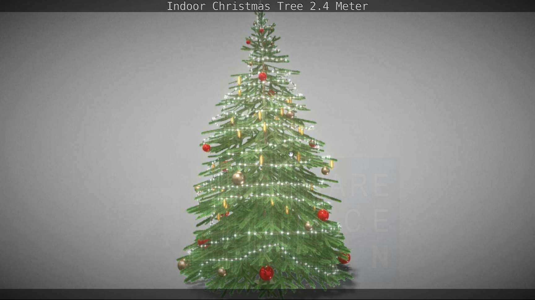 Indoor Christmas Tree 2m Low-poly 3D model_109