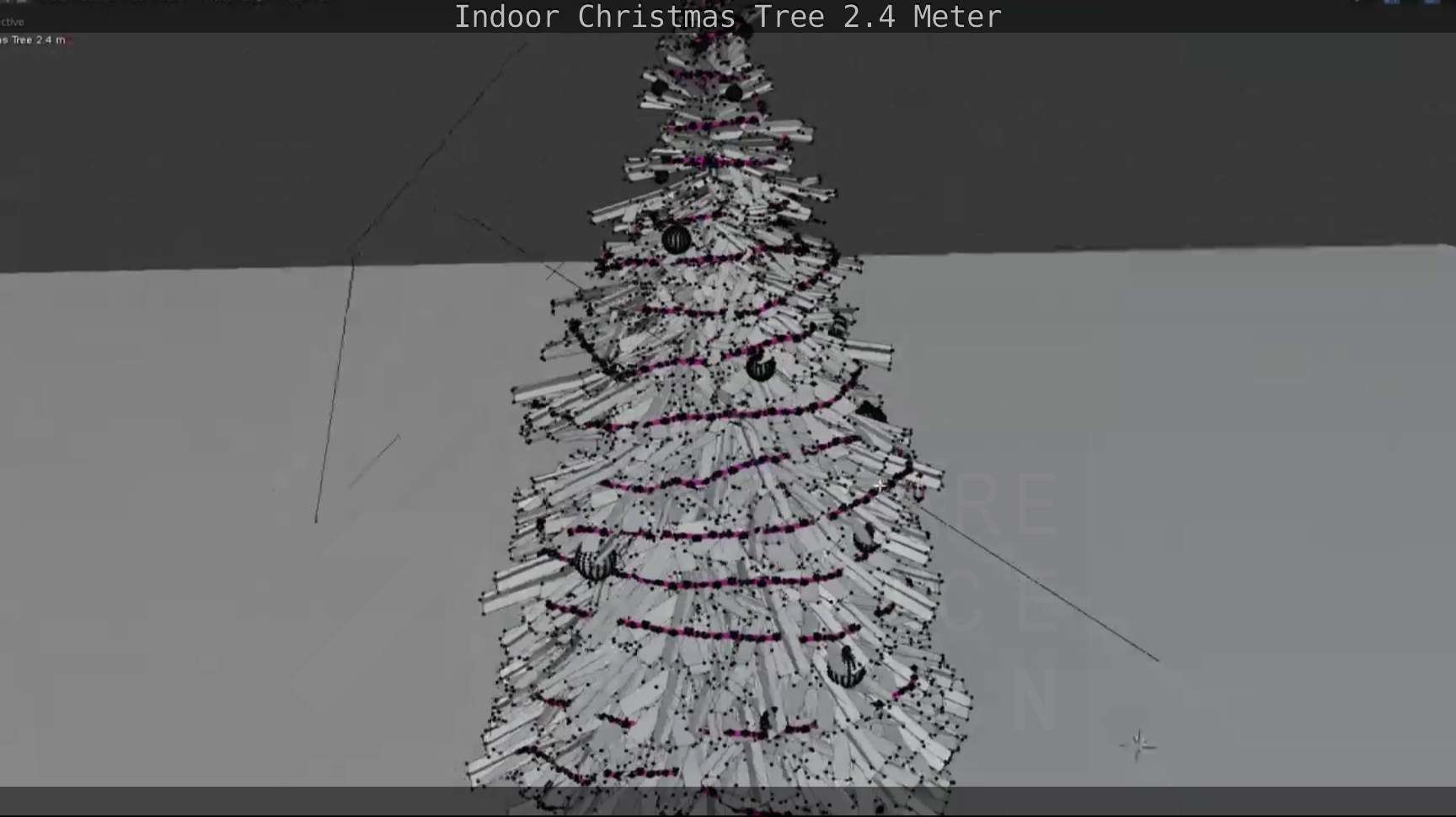 Indoor Christmas Tree 2m Low-poly 3D model_107