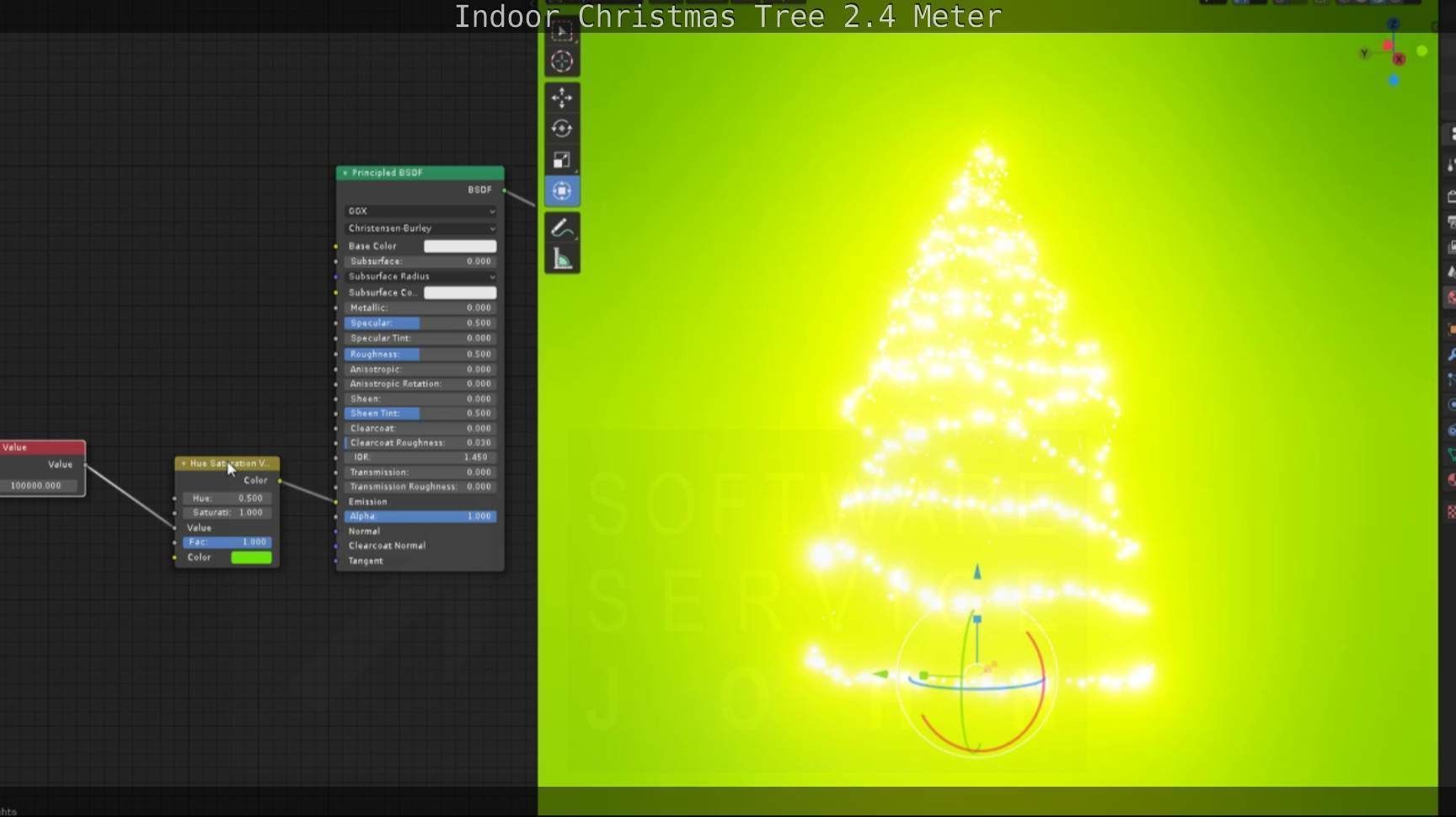 Indoor Christmas Tree 2m Low-poly 3D model_87