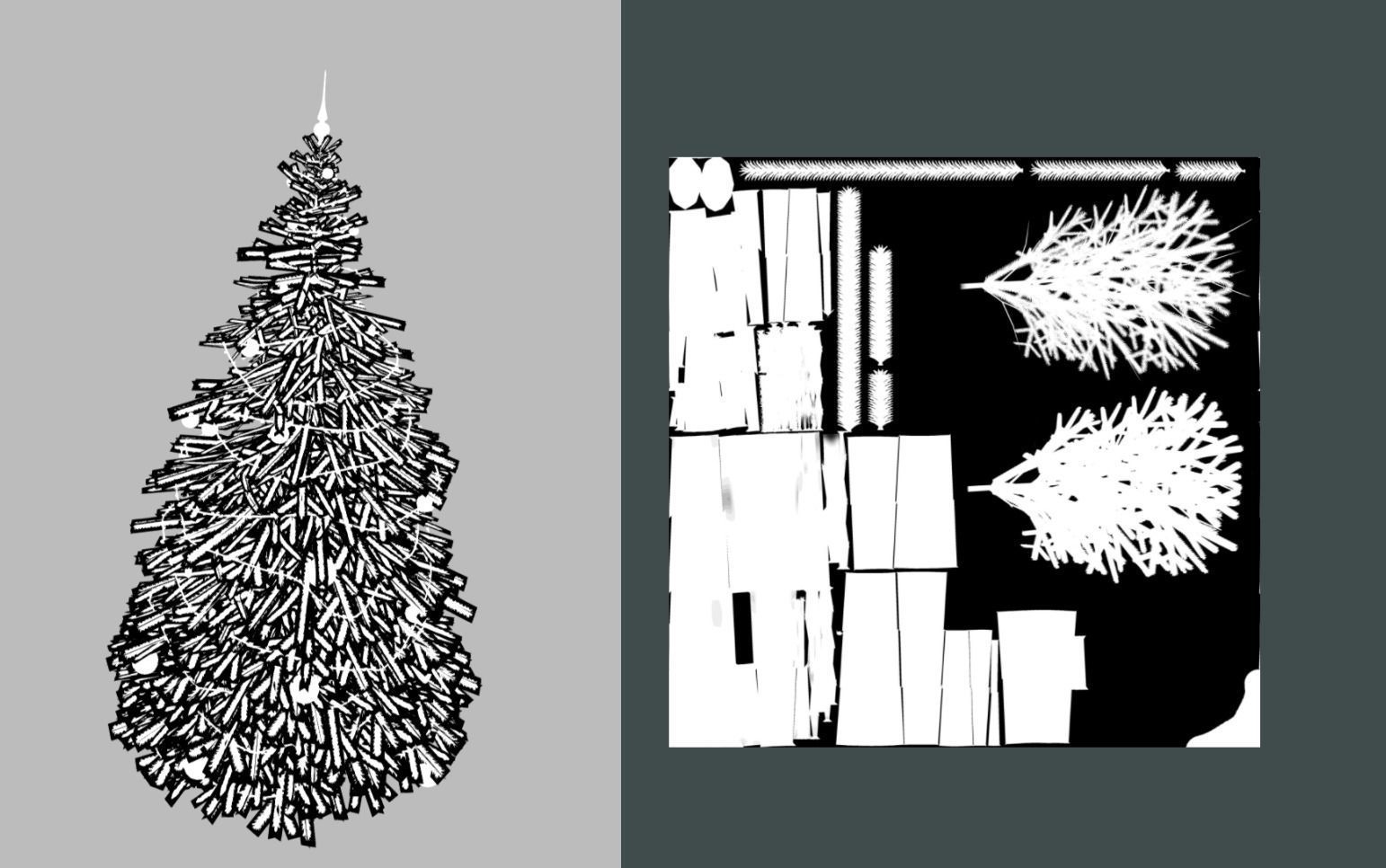 Indoor Christmas Tree 2m Low-poly 3D model_28