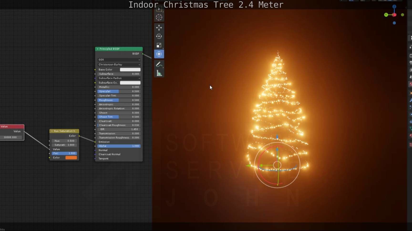 Indoor Christmas Tree 2m Low-poly 3D model_77