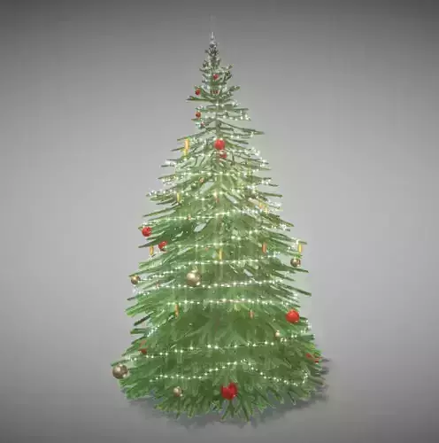 Indoor Christmas Tree 2m Low-poly 3D model