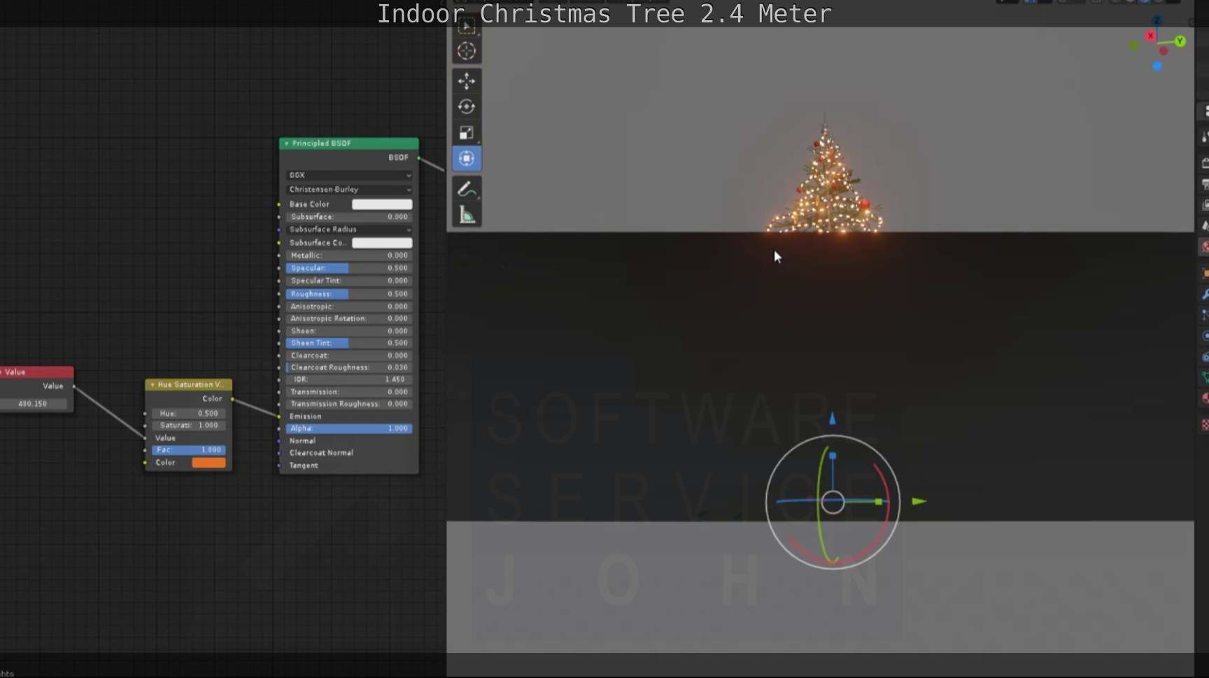 Indoor Christmas Tree 2m Low-poly 3D model_61