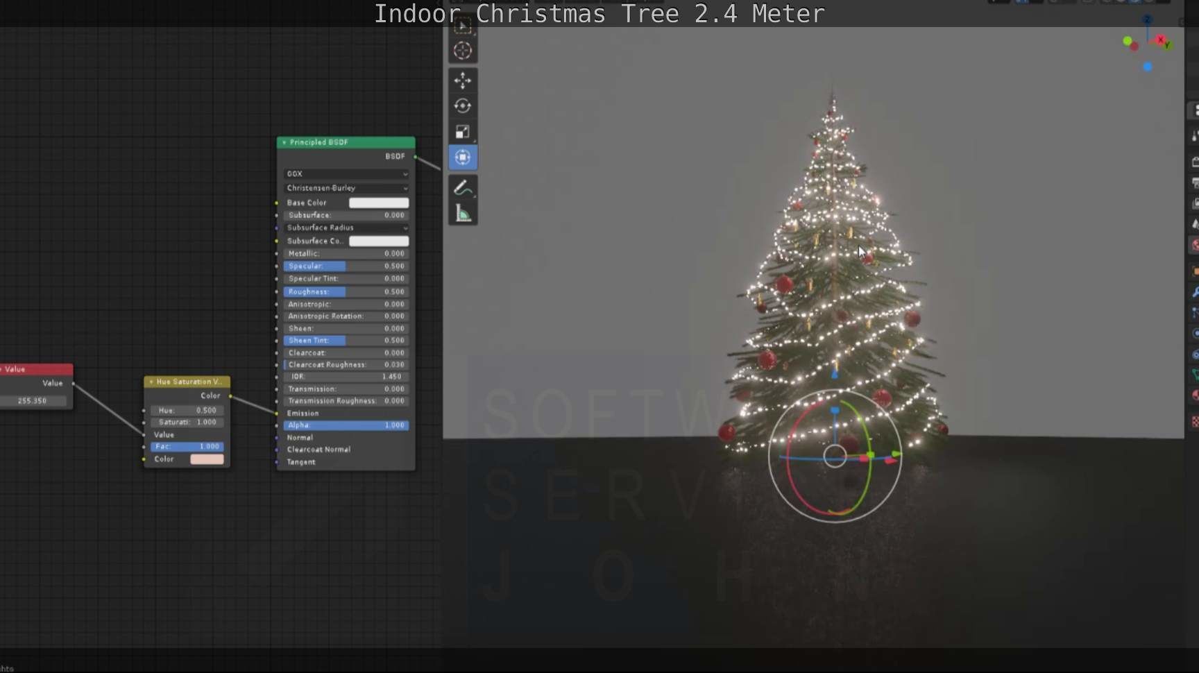 Indoor Christmas Tree 2m Low-poly 3D model_51