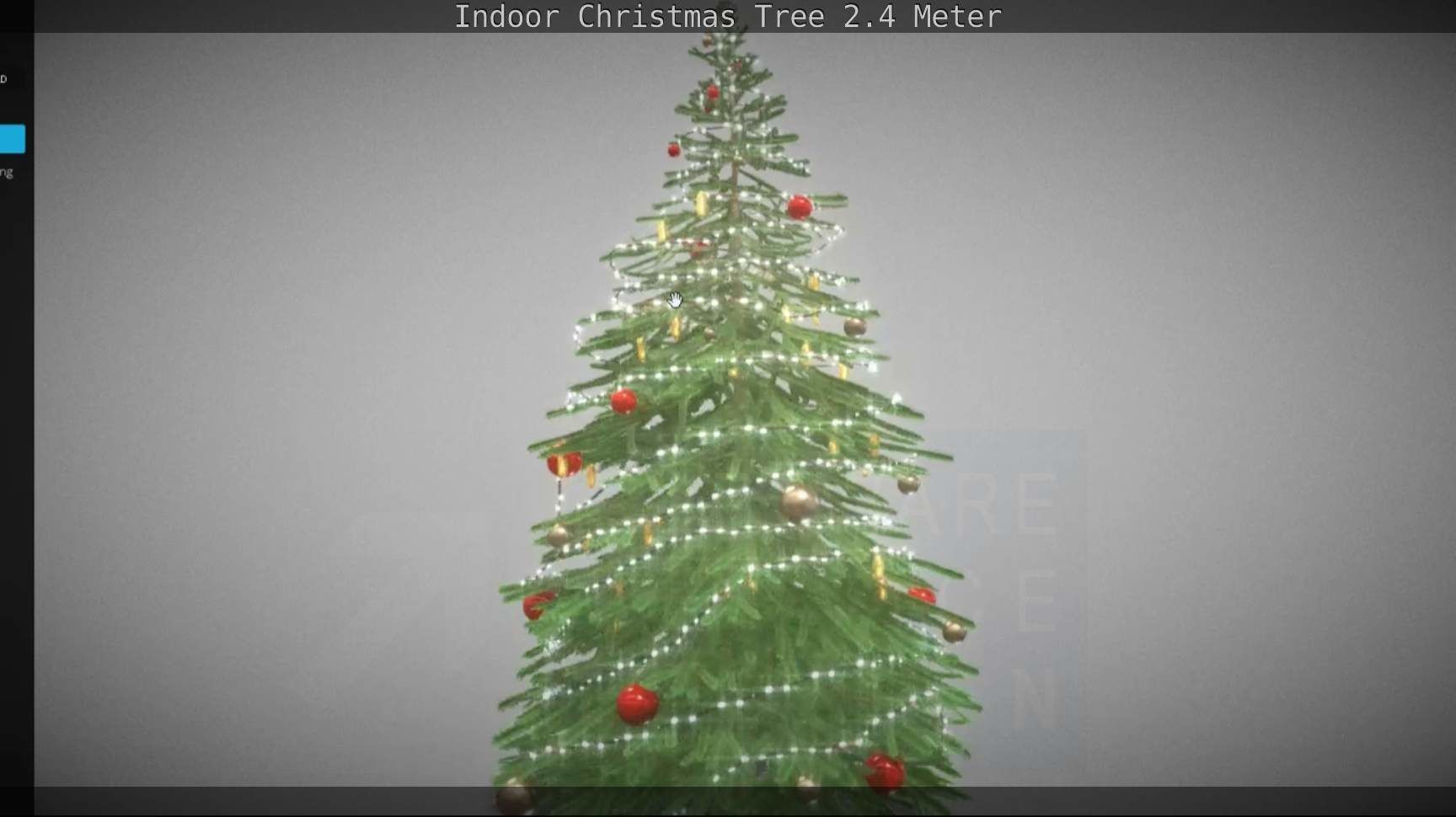 Indoor Christmas Tree 2m Low-poly 3D model_135