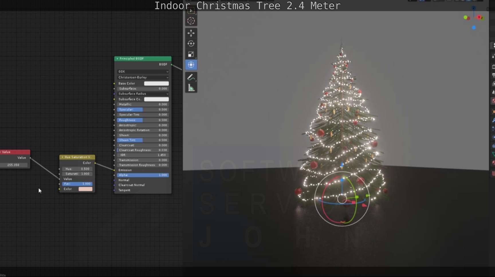 Indoor Christmas Tree 2m Low-poly 3D model_52