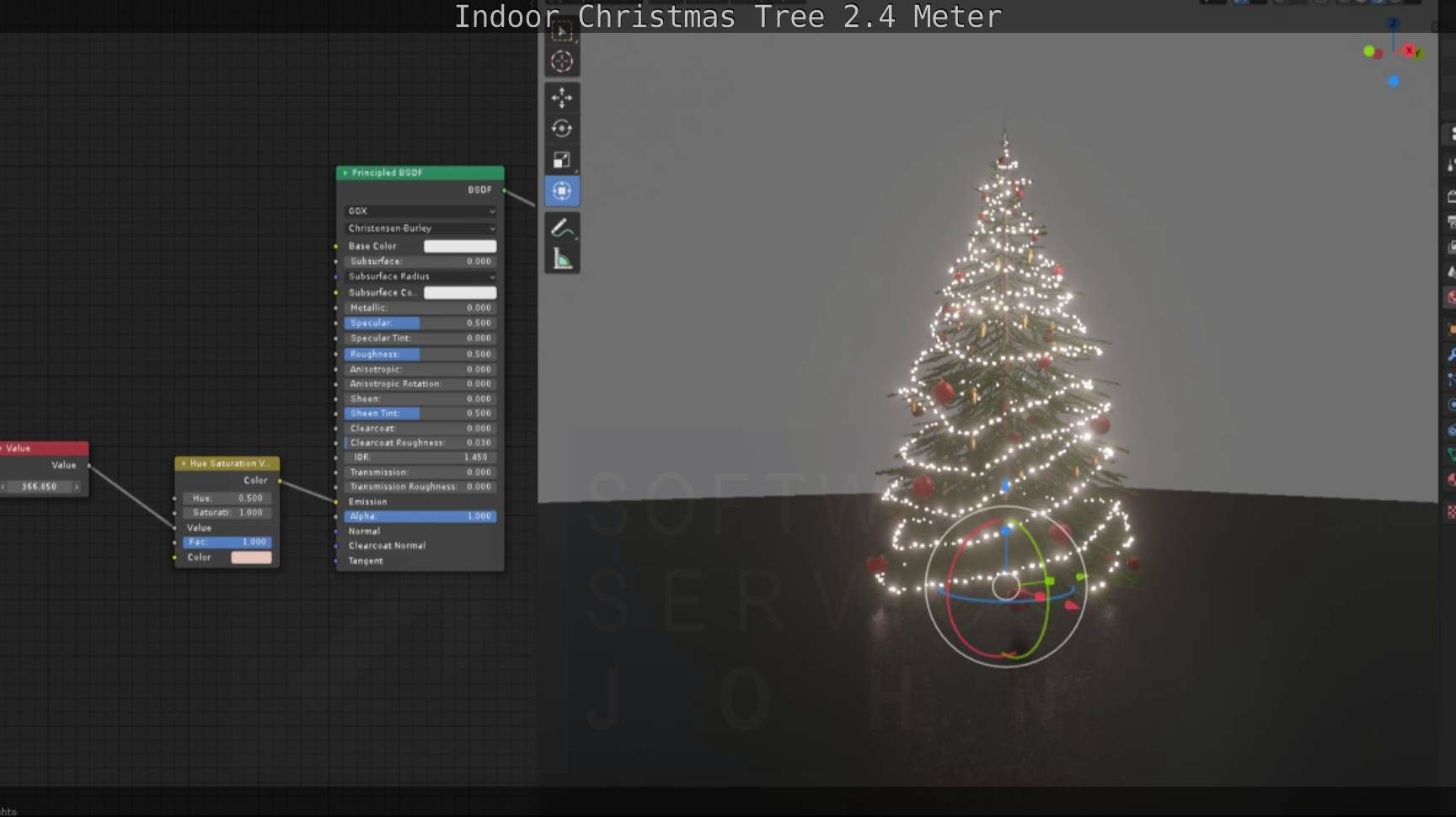 Indoor Christmas Tree 2m Low-poly 3D model_53