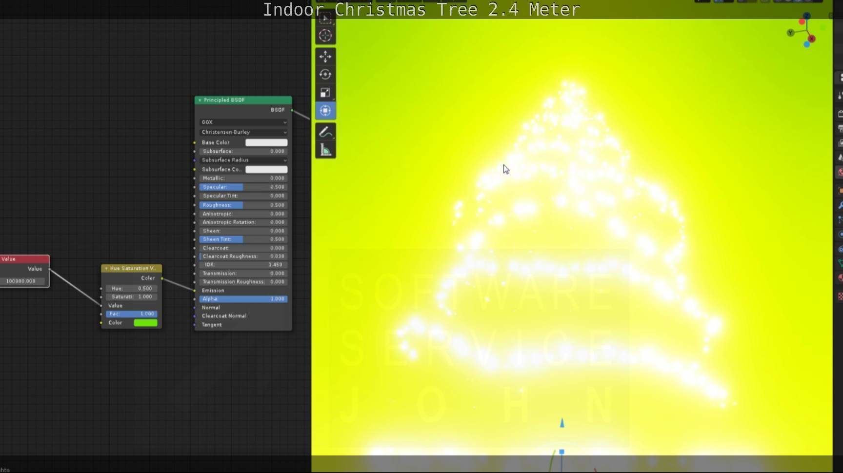 Indoor Christmas Tree 2m Low-poly 3D model_89