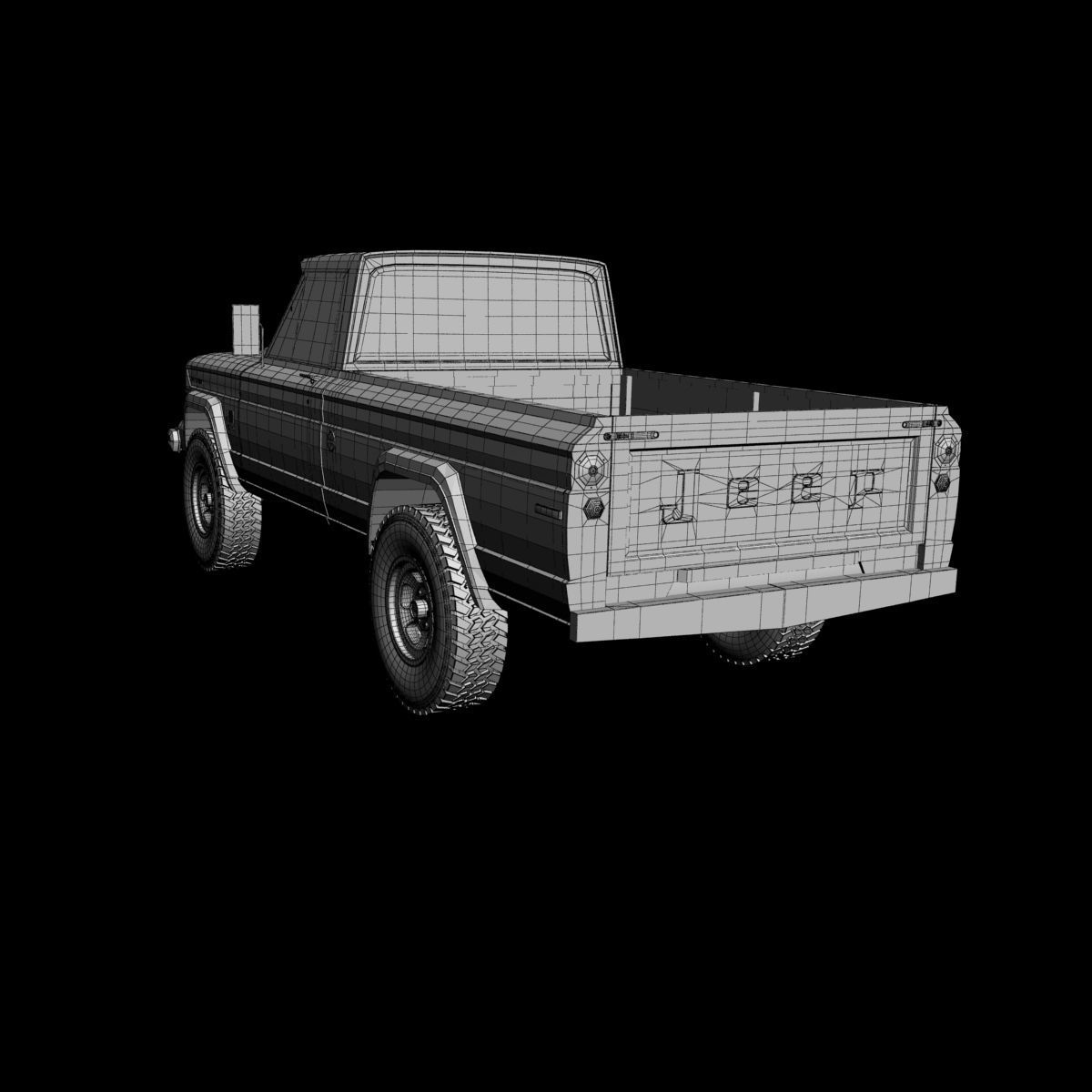 Jeep J2000 J10 Pickup 3D model_15