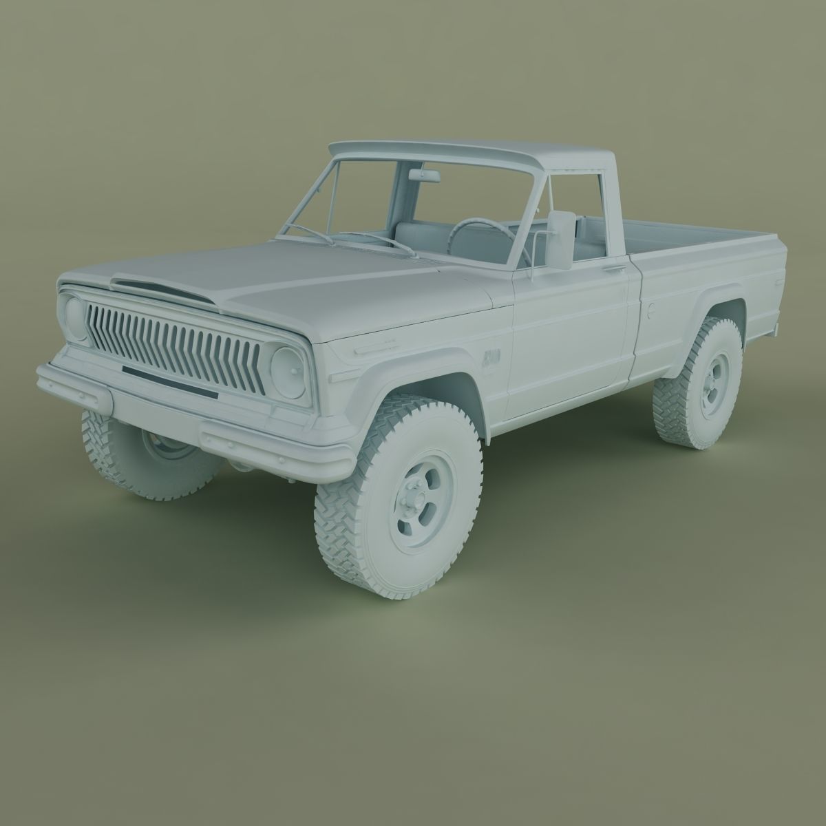 Jeep J2000 J10 Pickup 3D model_10