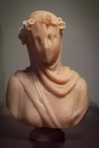 Classical Statue Bust - Veiled Vestal Virgin 3D print model