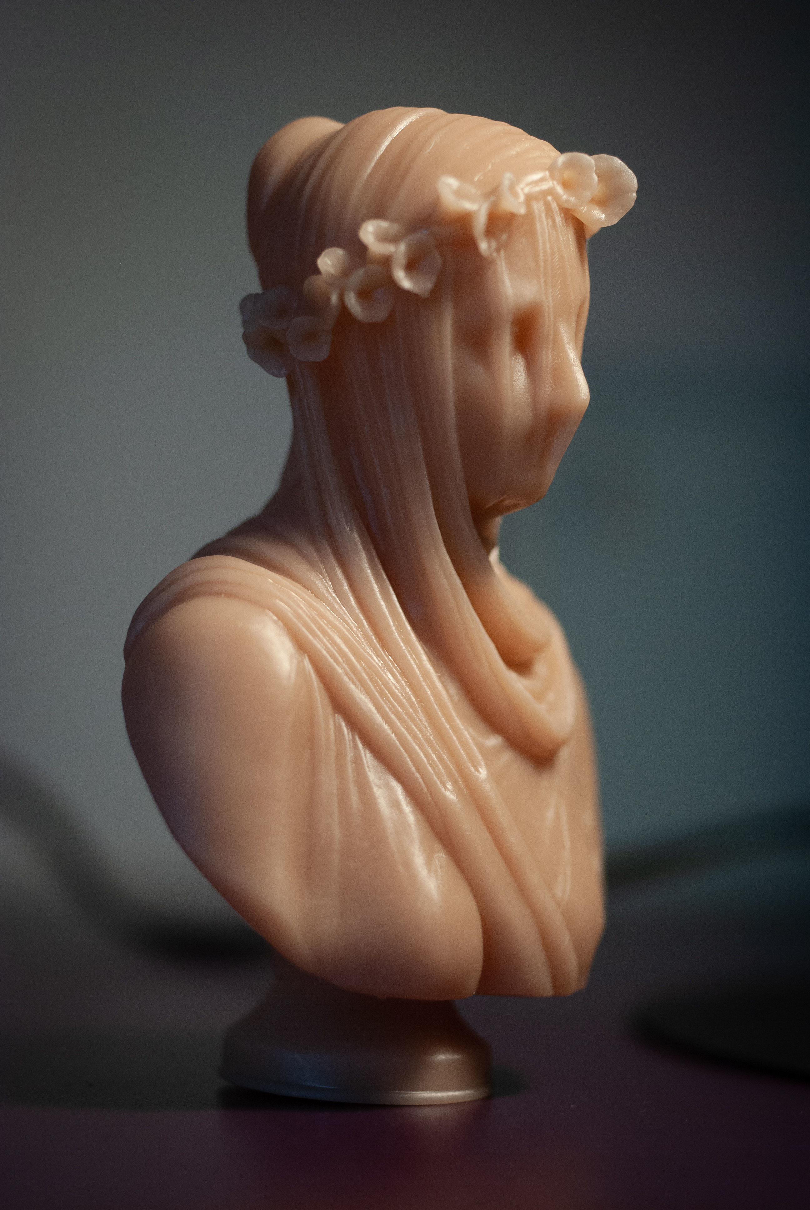Classical Statue Bust - Veiled Vestal Virgin 3D print model_2