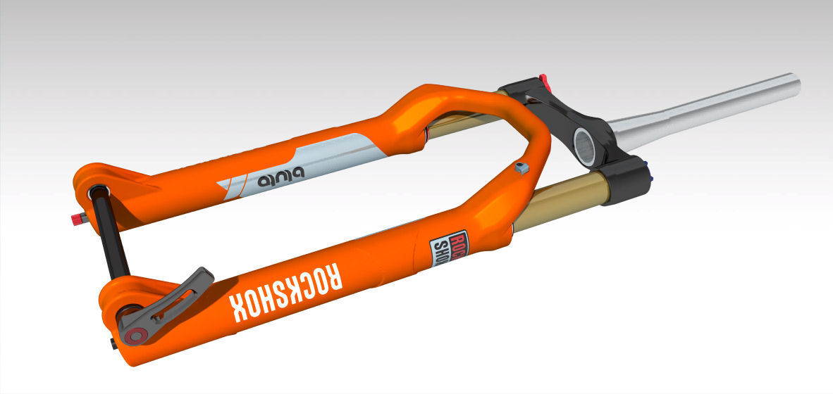 Fork Suspension Fatbike 3D model_1