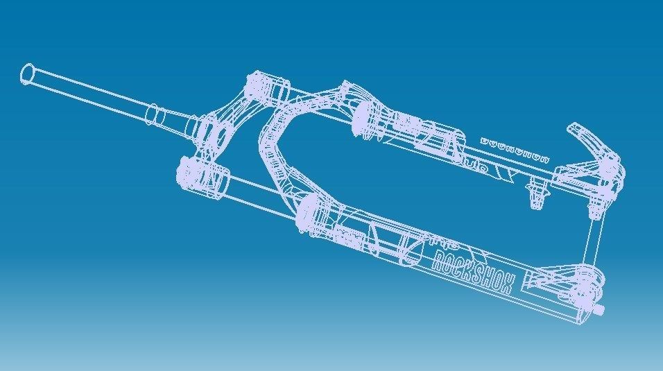 Fork Suspension Fatbike 3D model_5