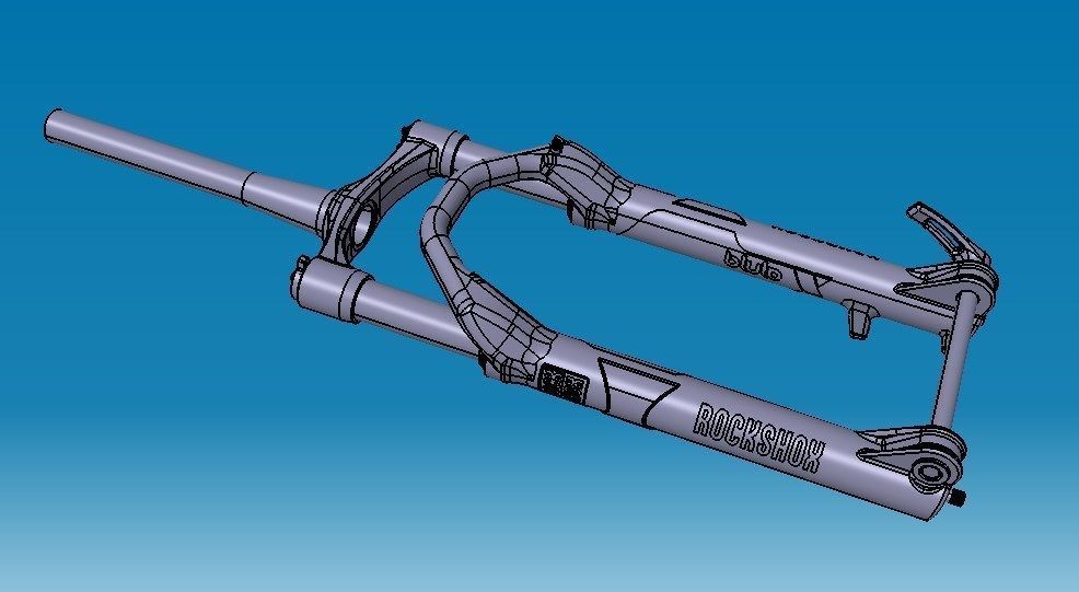 Fork Suspension Fatbike 3D model_4