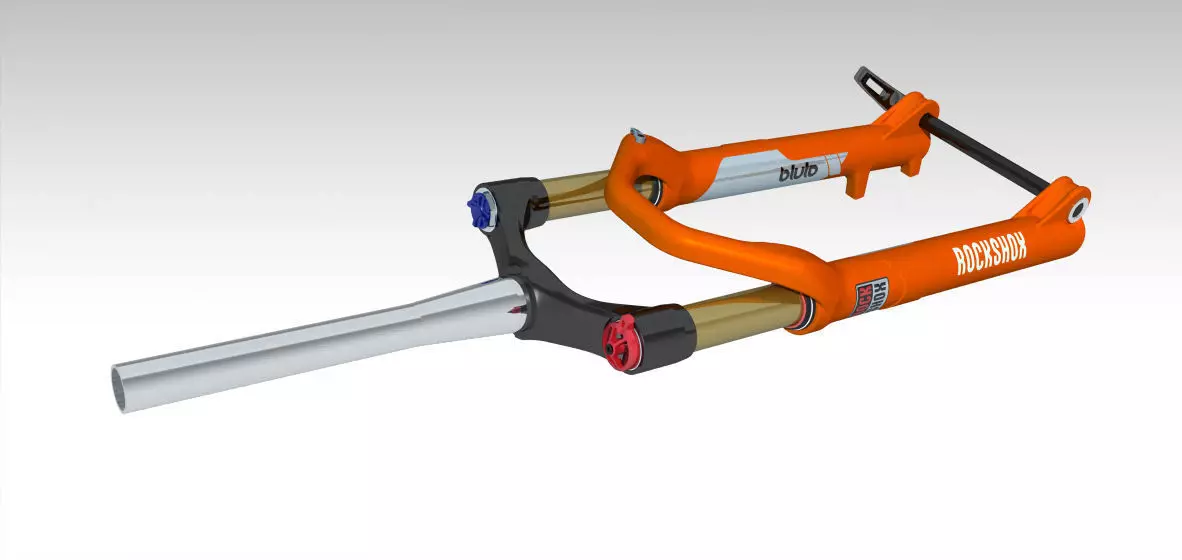 Fork Suspension Fatbike 3D model_0