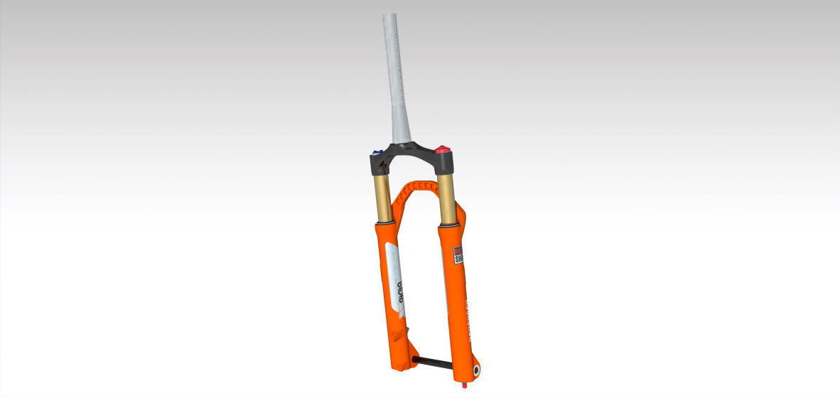Fork Suspension Fatbike 3D model_3