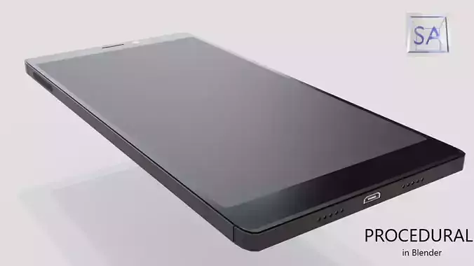 Realistic Mobile Phone  Low-Poly