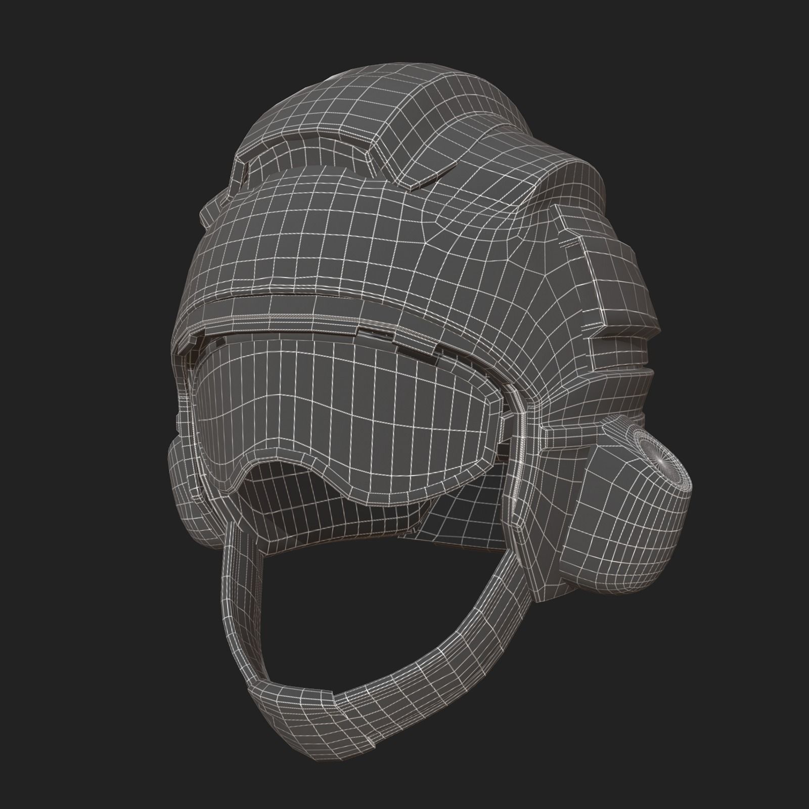 Helmet pilot scifi fantasy armor military combat soldier armor  Low-poly 3D model_10