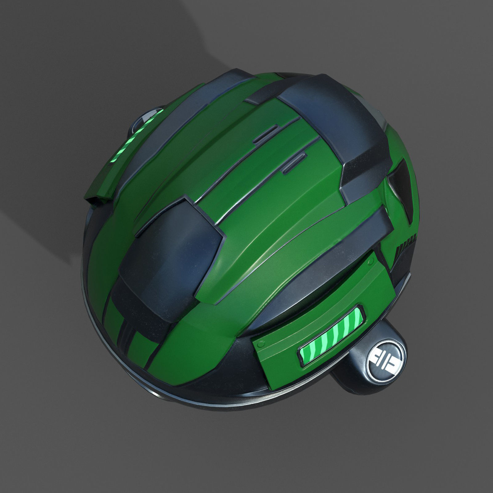 Helmet pilot scifi fantasy armor military combat soldier armor  Low-poly 3D model_7