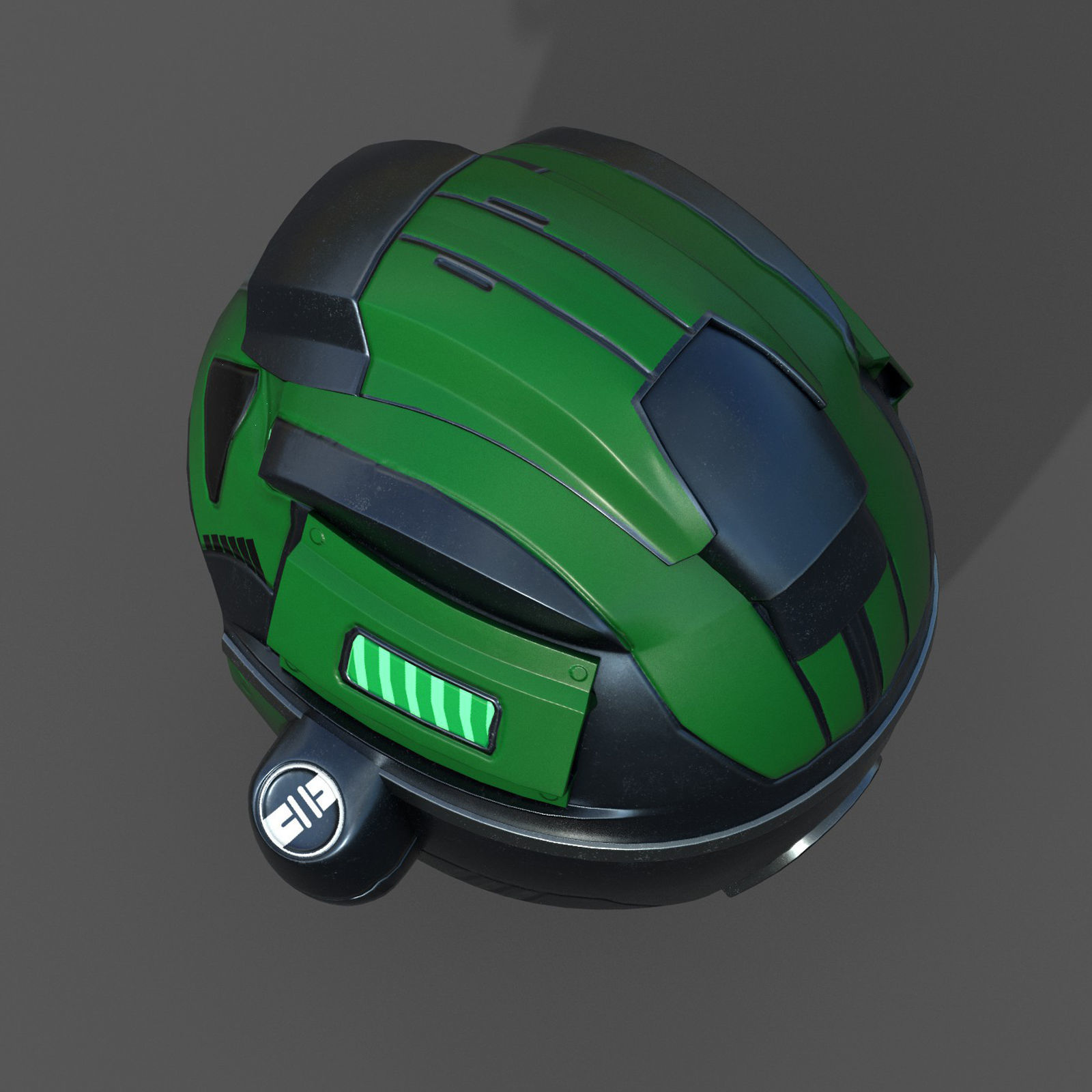 Helmet pilot scifi fantasy armor military combat soldier armor  Low-poly 3D model_6