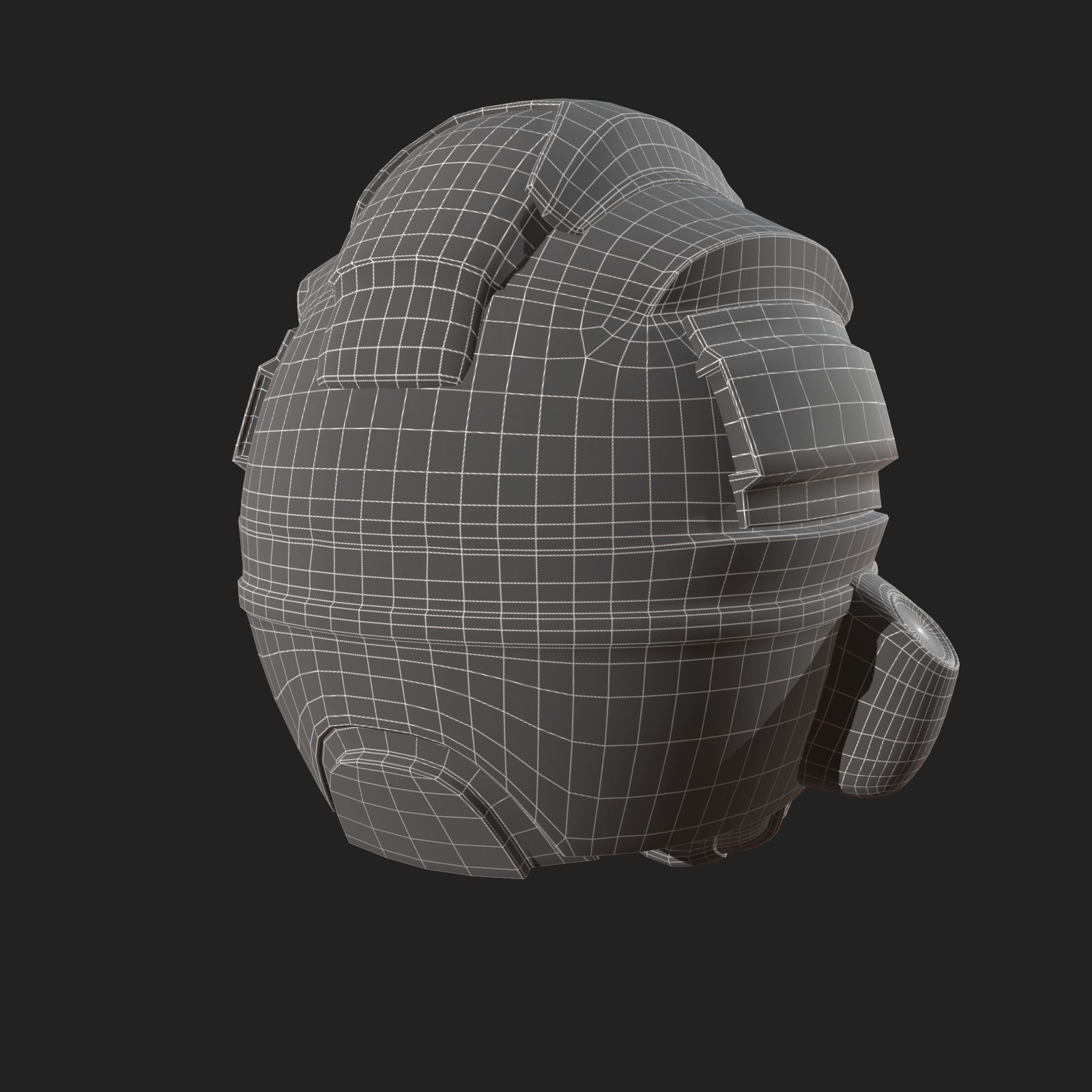 Helmet pilot scifi fantasy armor military combat soldier armor  Low-poly 3D model_8