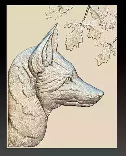Fox Head - relief - 2019