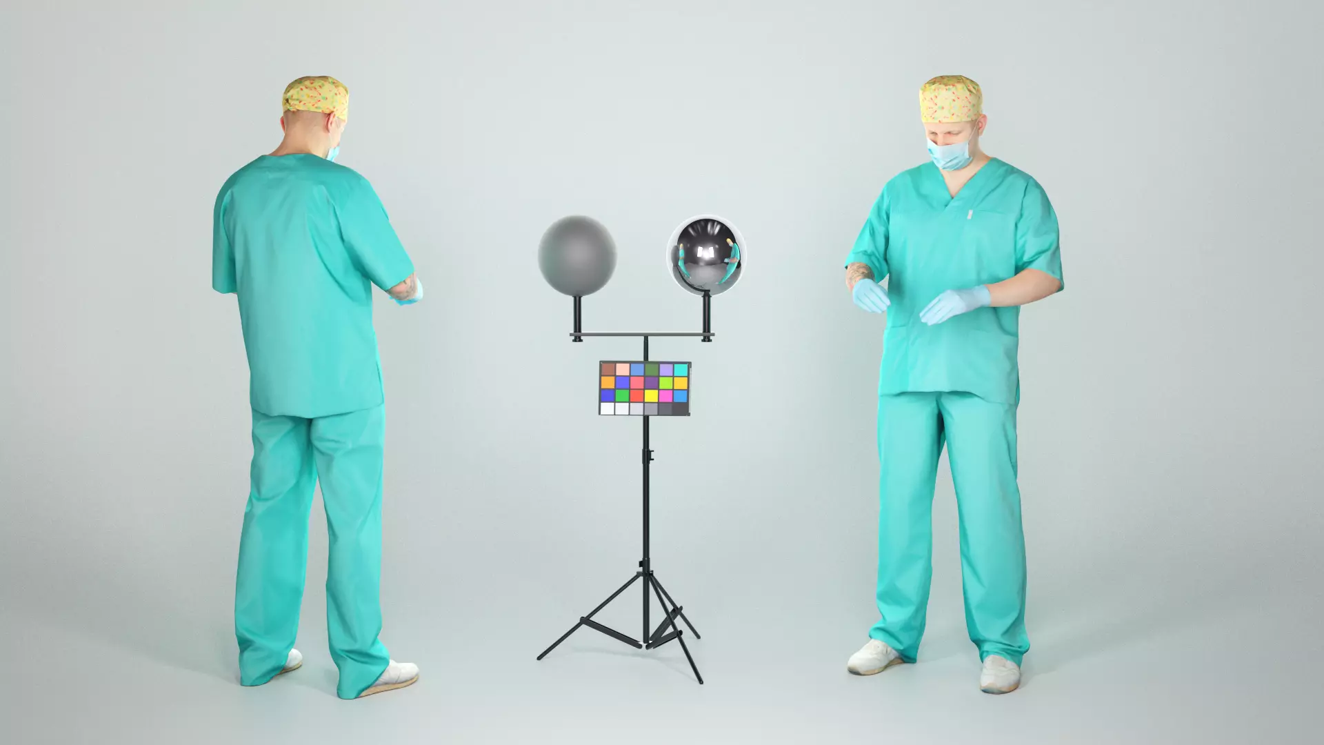 Male surgical doctor ready for surgery 42 Low-poly 3D model