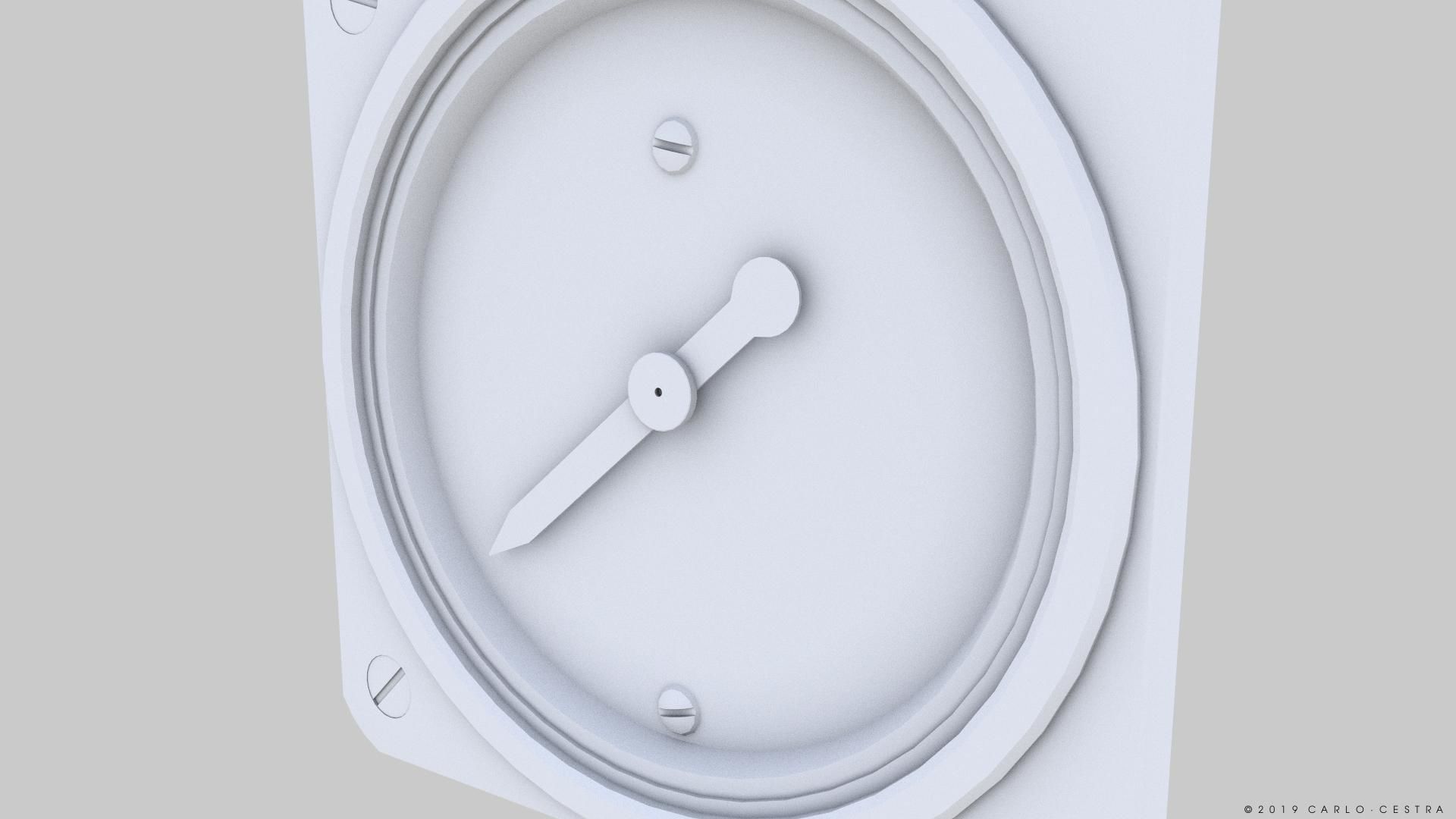 US FUEL PRESSURE GAUGE Low-poly 3D model_12