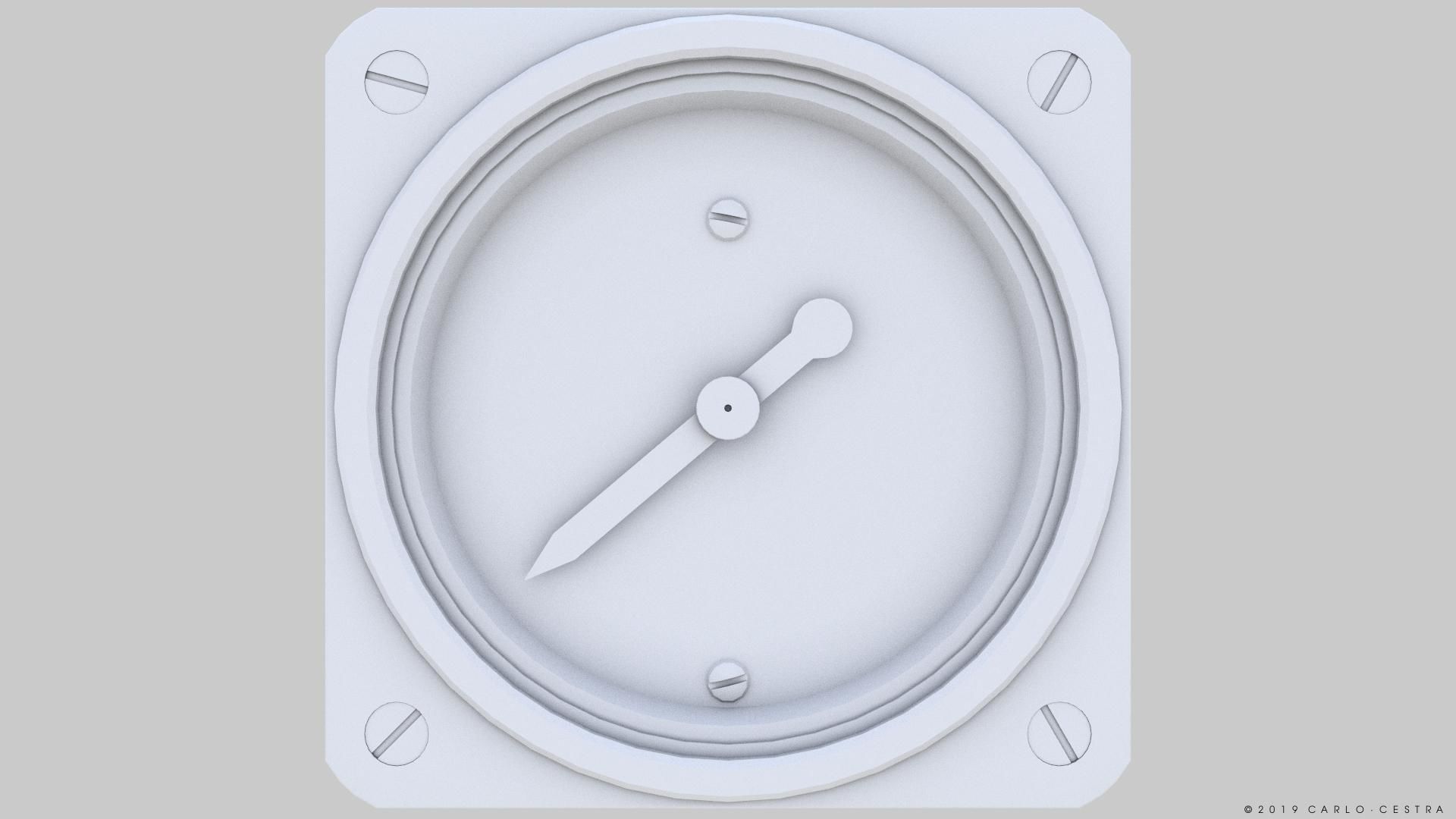 US FUEL PRESSURE GAUGE Low-poly 3D model_14