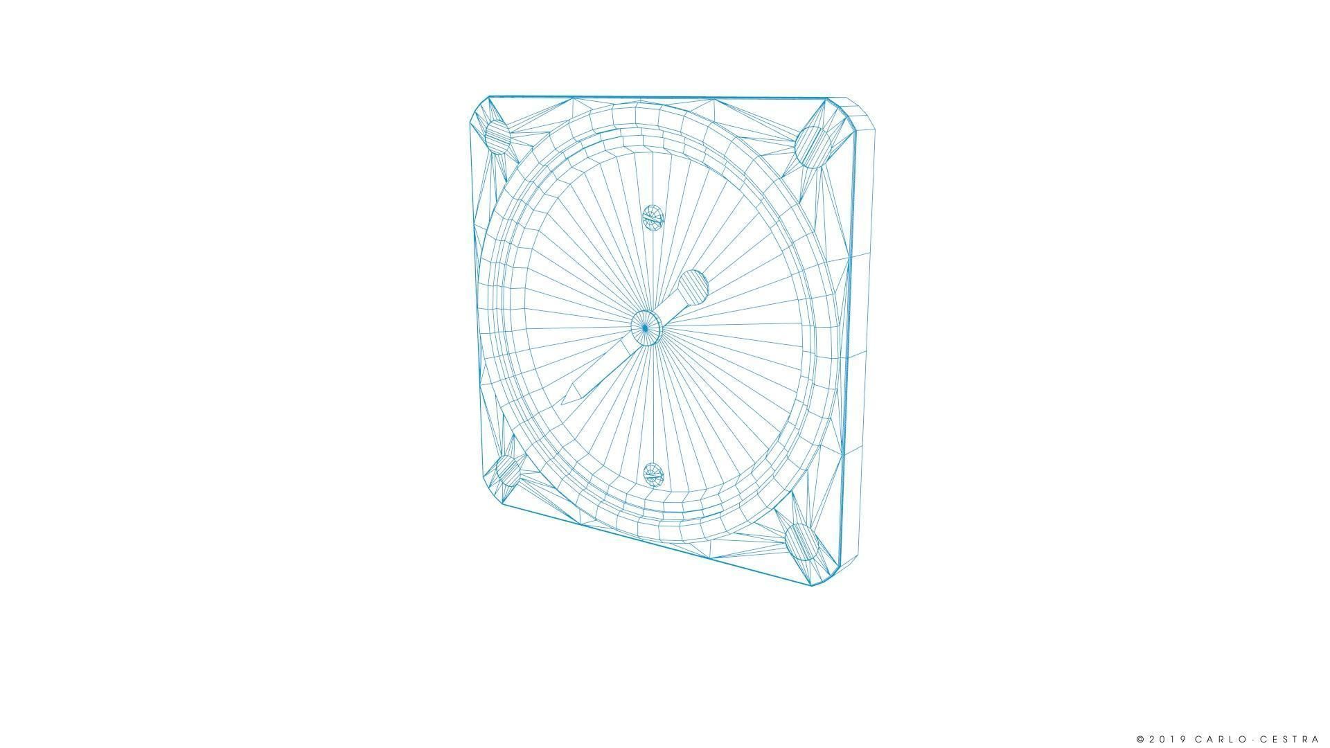 US FUEL PRESSURE GAUGE Low-poly 3D model_16