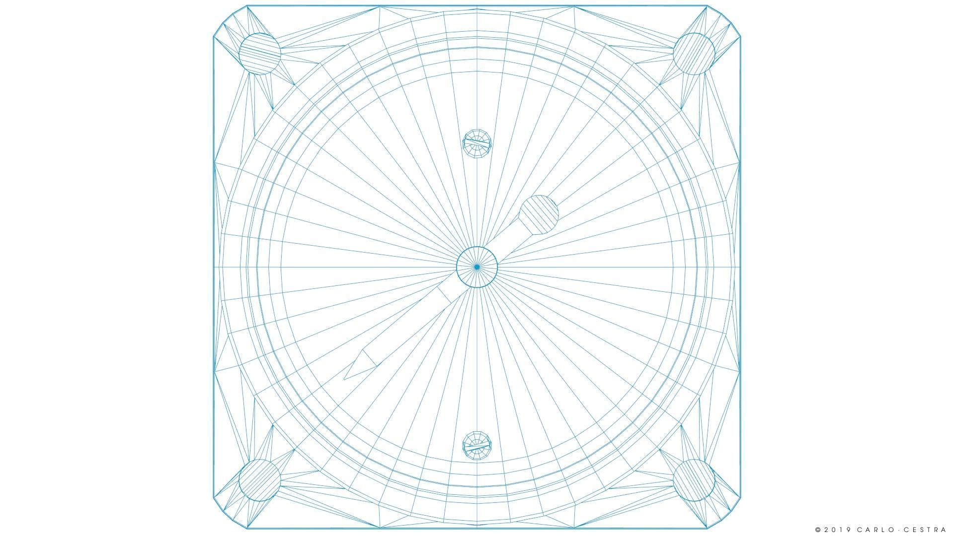 US FUEL PRESSURE GAUGE Low-poly 3D model_19