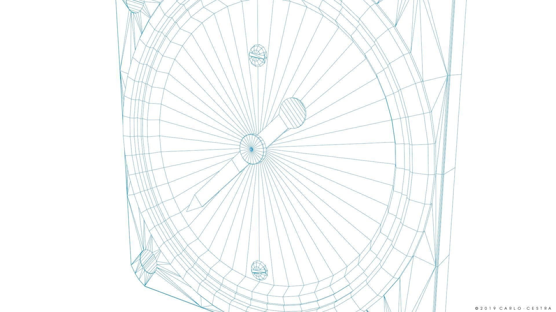 US FUEL PRESSURE GAUGE Low-poly 3D model_17