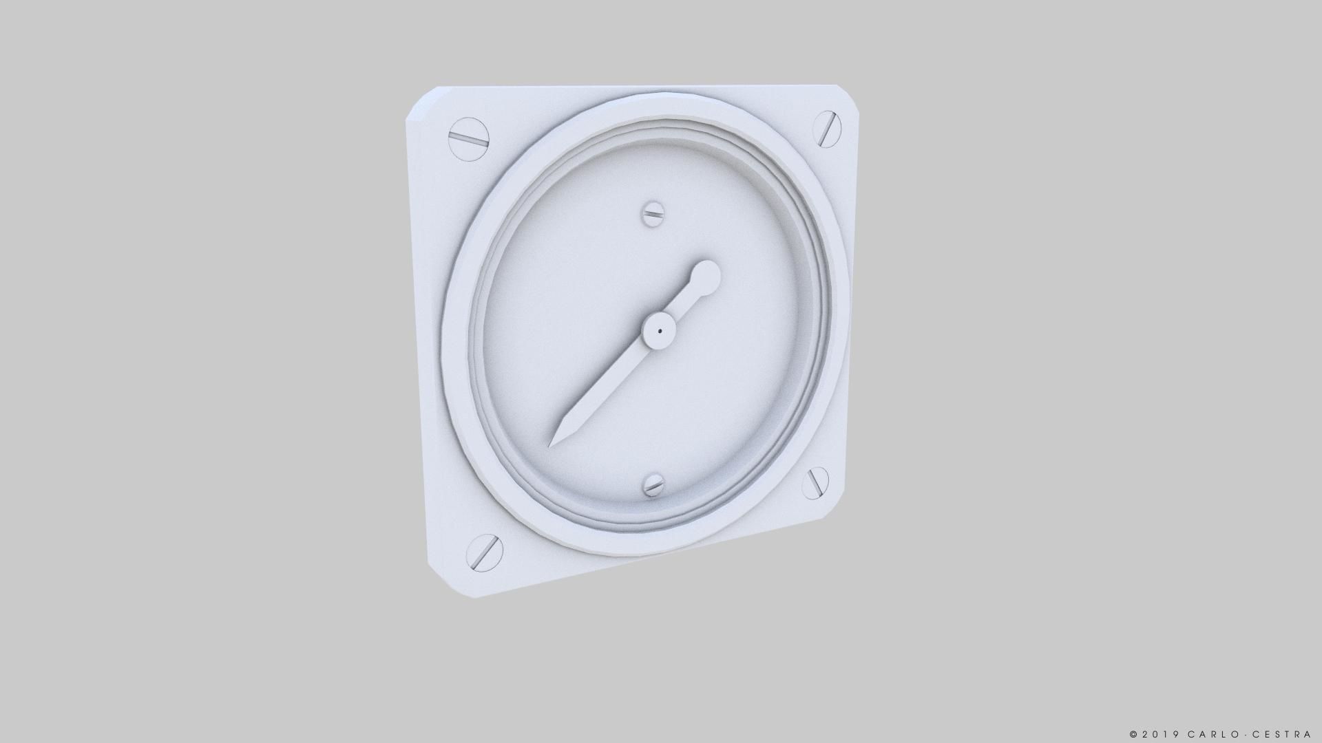 US FUEL PRESSURE GAUGE Low-poly 3D model_11