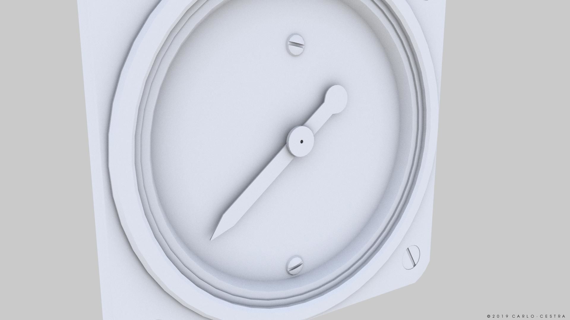 US FUEL PRESSURE GAUGE Low-poly 3D model_13