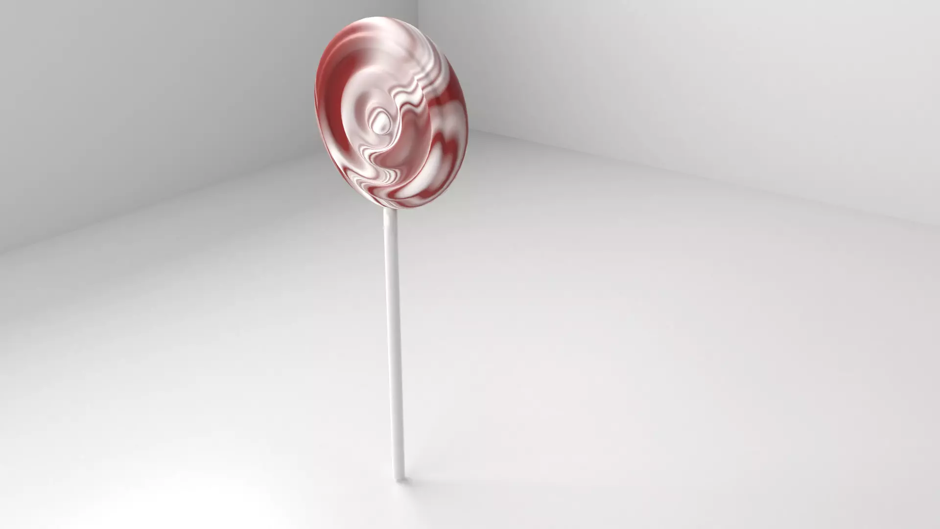 Red White Lollipop 2 3D model_0