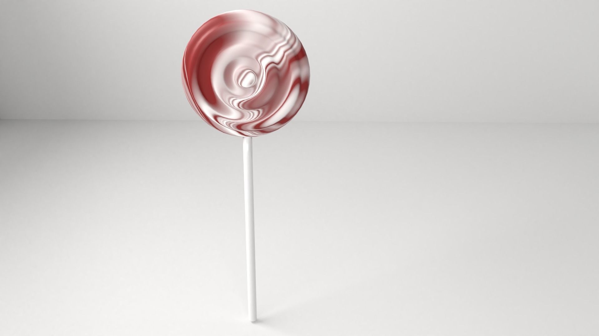 Red White Lollipop 2 3D model_1