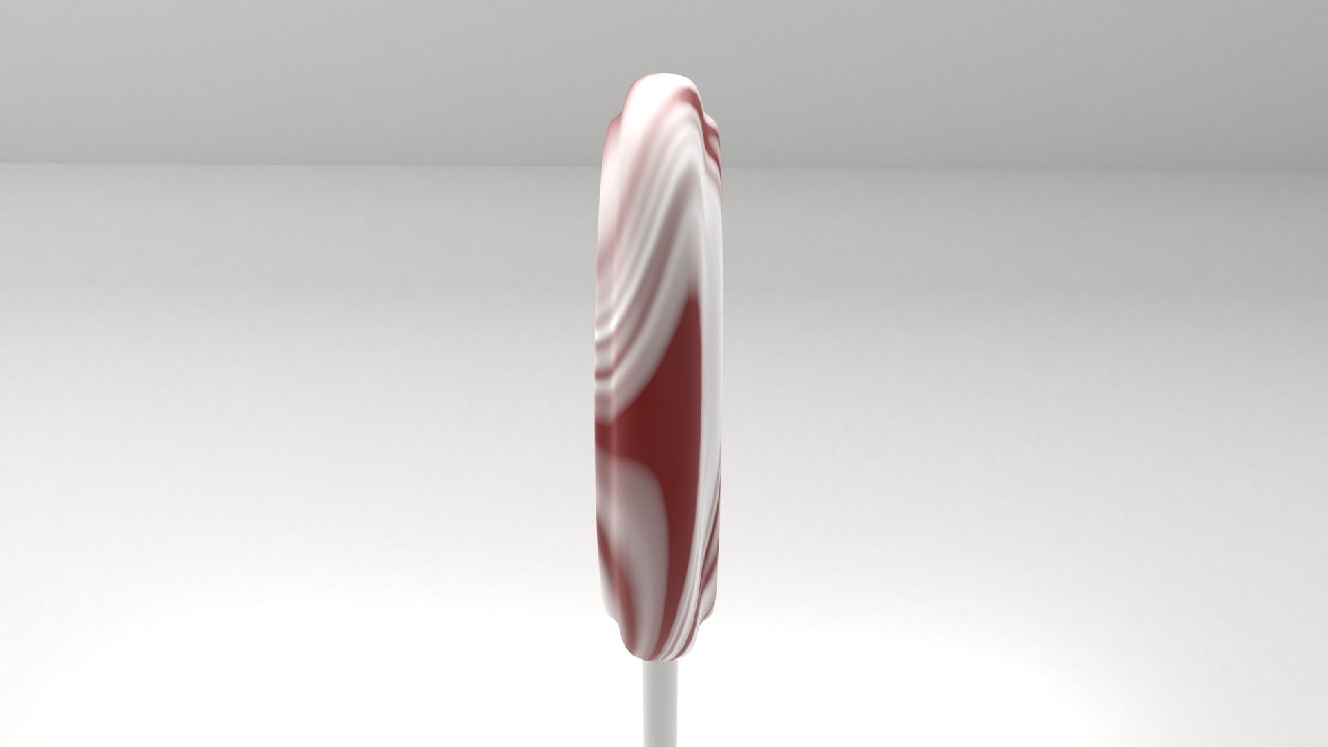 Red White Lollipop 2 3D model_2