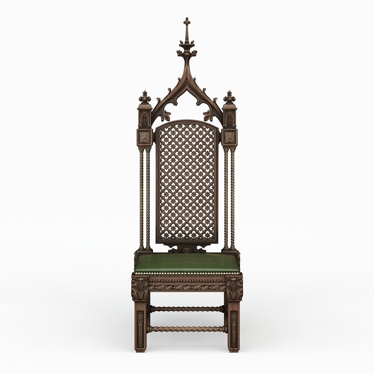 Gothic Throne 3D model_1