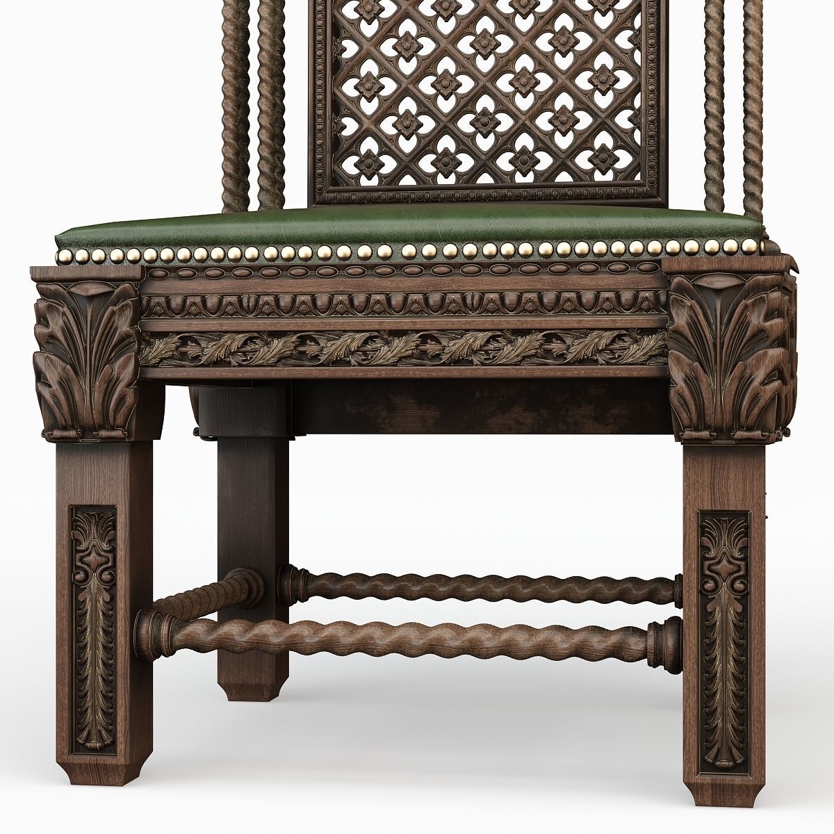 Gothic Throne 3D model_4