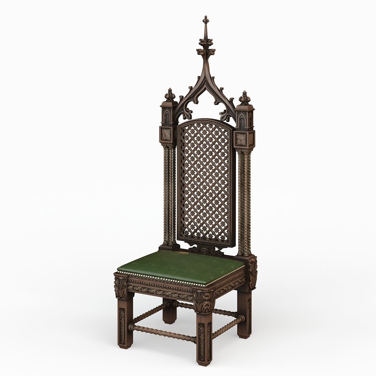 Gothic Throne 3D model_2
