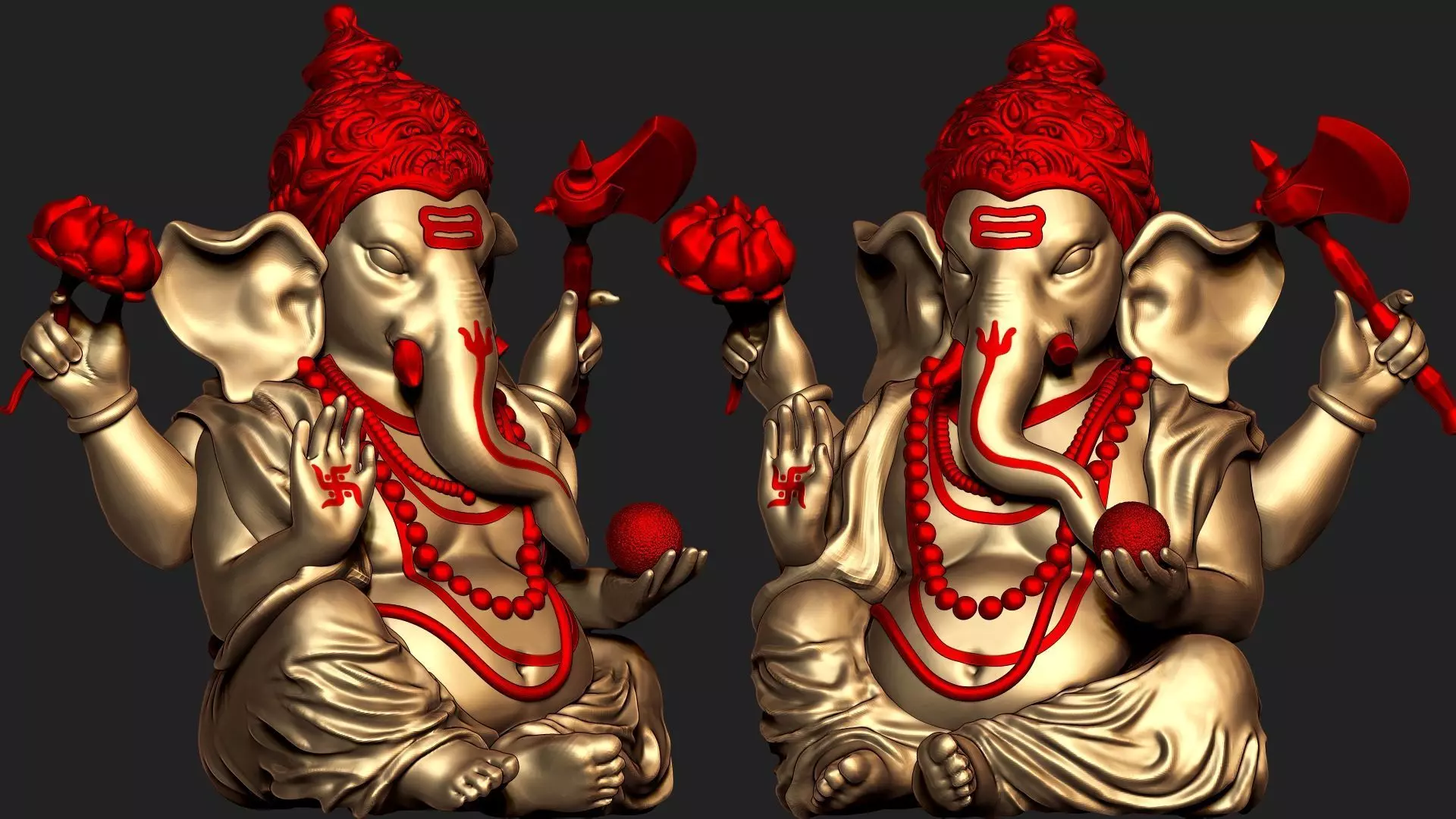 Ganesh Ji 3D Model Ready For 3D Print 3D print model