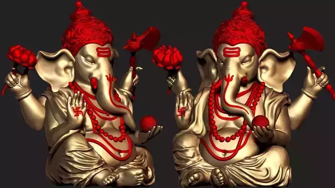 Ganesh Ji 3D Model Ready For 3D Print