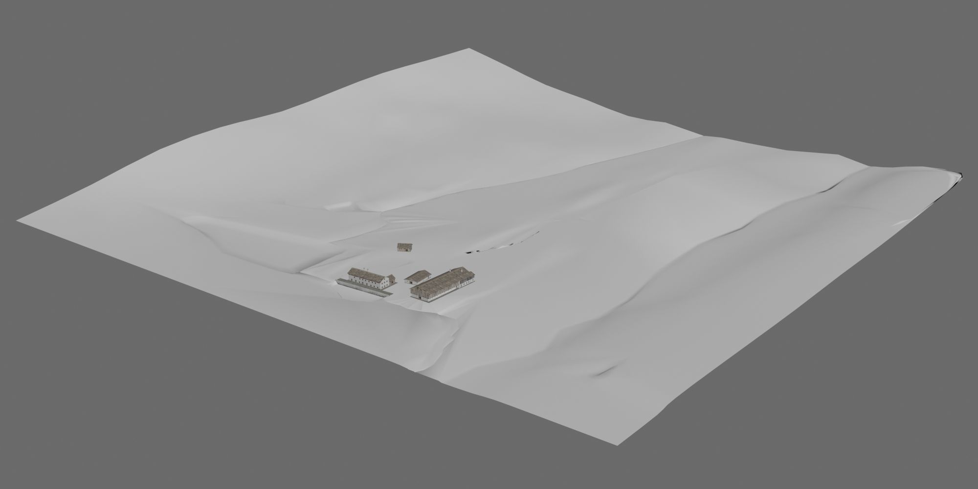 Historic Bavarian farmhouse 18th century Einfirsthof Low-poly 3D model_10