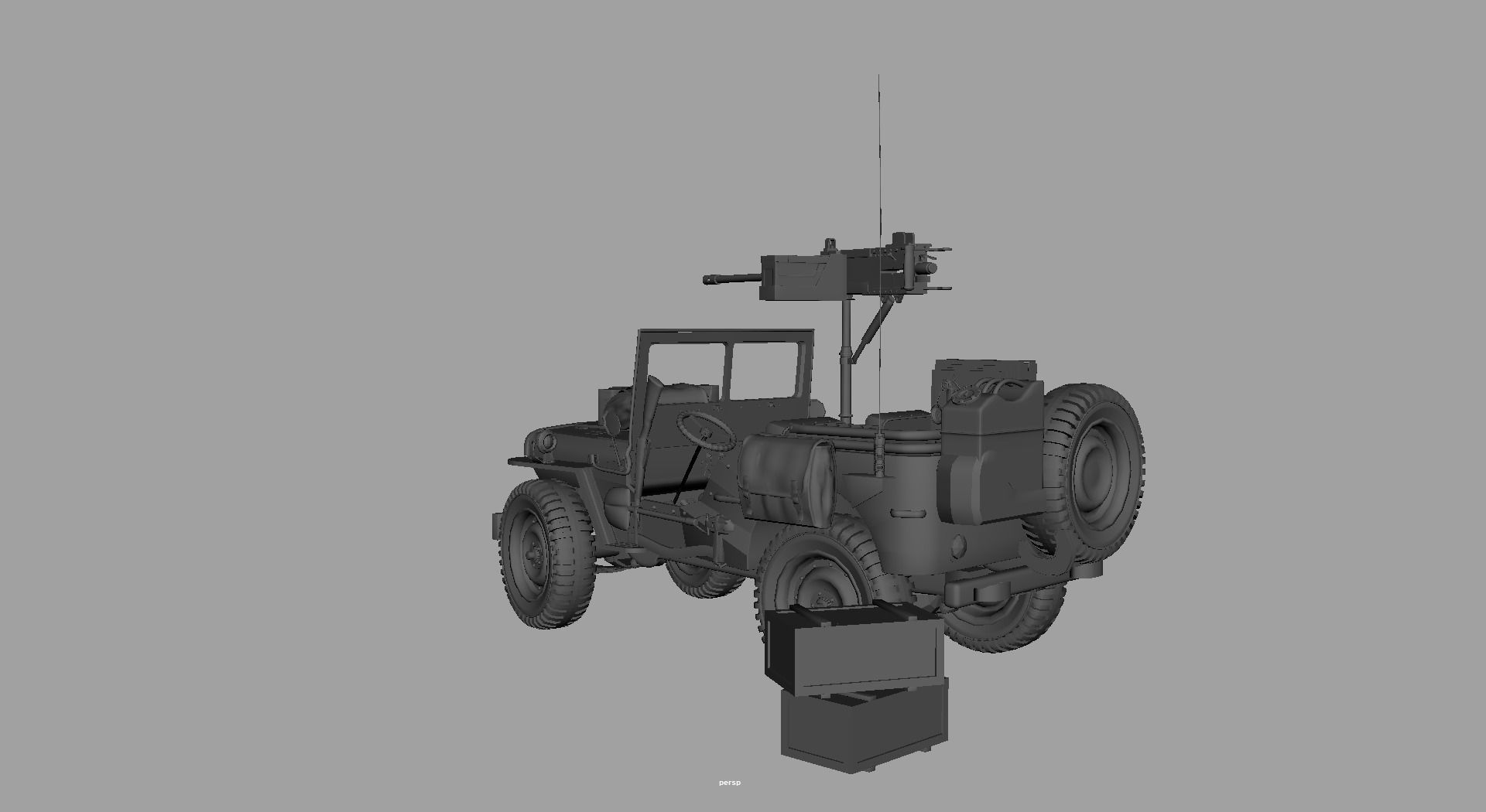 Willys Army Jeep  3D model_1